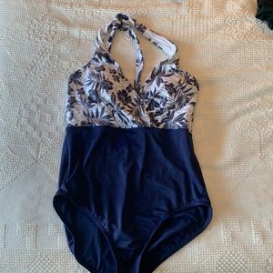 Blue and White floral one piece